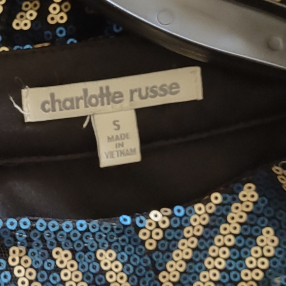Charlotte Russe Mini Cocktail Sequin Dress Size Small - Picture 3 of 4